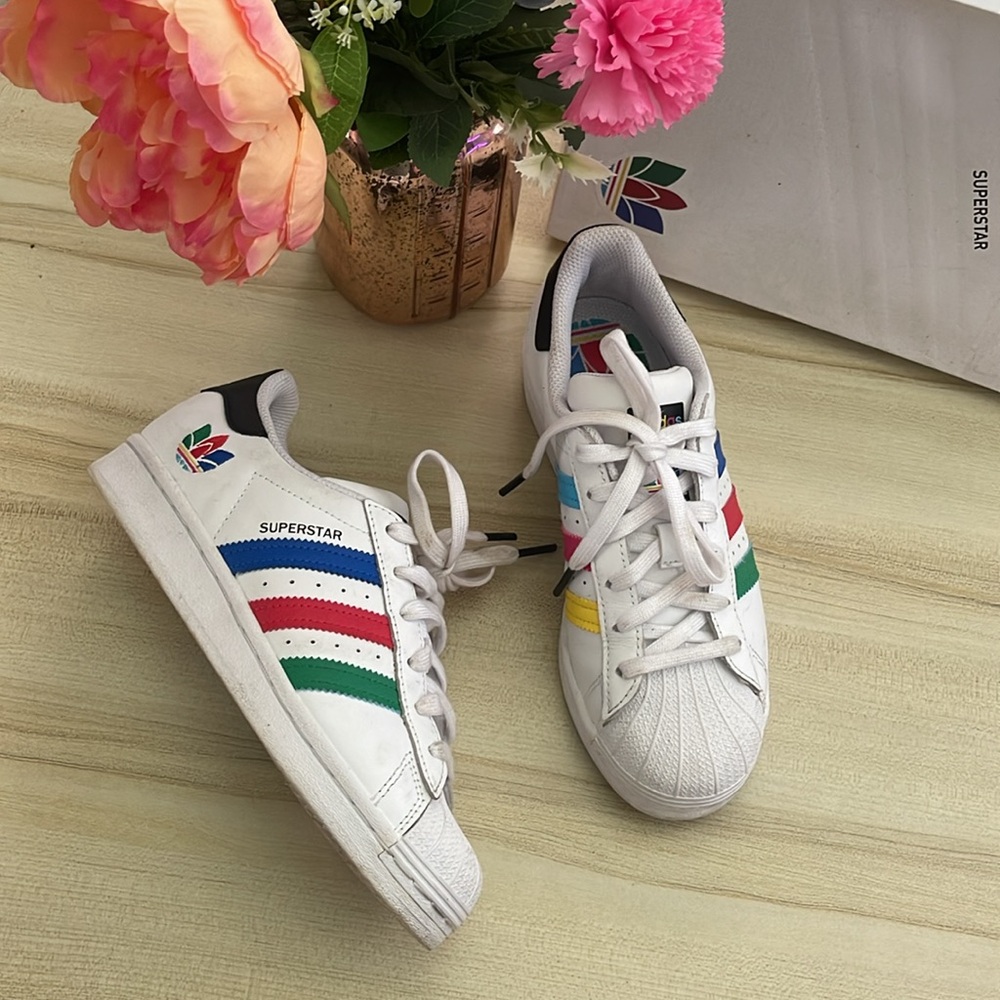 Adidas superstar colorful sneakers